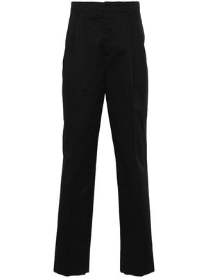 Lardini tapered cotton chino trousers - Black