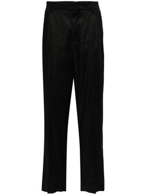Lardini tapered-leg twill trousers - Black
