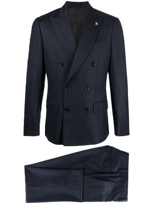 Lardini two-piece double-breasted suit - Blue