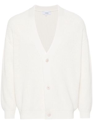 Lardini V-neck cotton cardigan - White