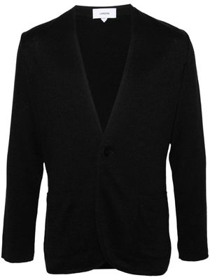Lardini V-neck single-button cardigan - Black