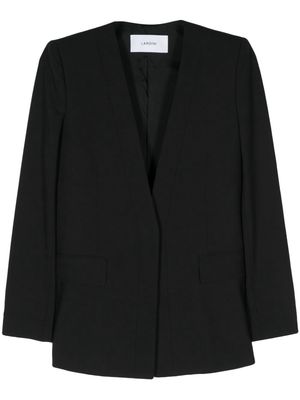 Lardini wool-blend interwoven blazer - Black