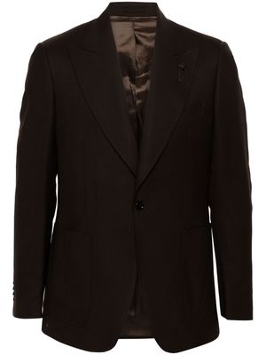 Lardini wool single-breasted blazer - Brown