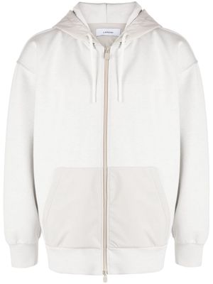 Lardini zip-up hooded jacket - White