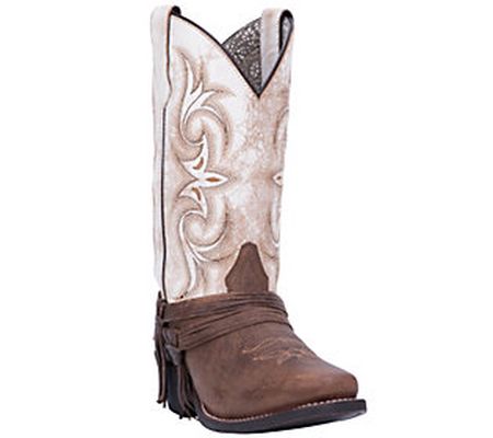 Laredo Mid-Calf Leather Cowboy Square-Toe Boots - Myra