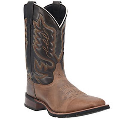 Laredo Mid-Calf Leather Square Toe Boots - Mont ana