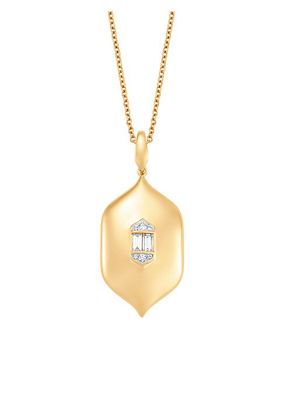 Large Aurora Taj Illusion 18K Gold & Diamond Pendant Necklace