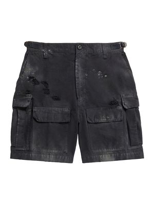 Large Cargo Shorts - Black - Size Medium