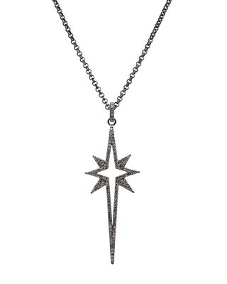 Large Diamond Starburst Spear Necklace