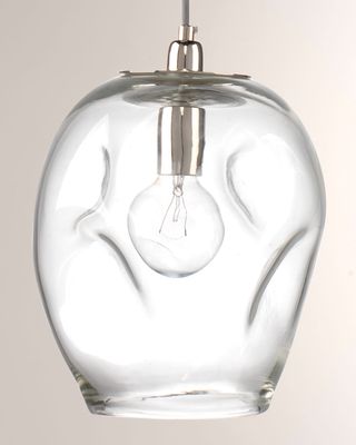 Large Dimple Clear Glass Pendant