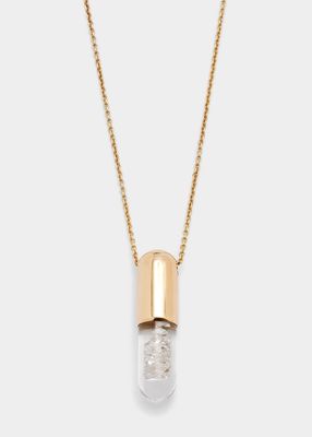 Large Elixir Capped Diamond Pendant Necklace
