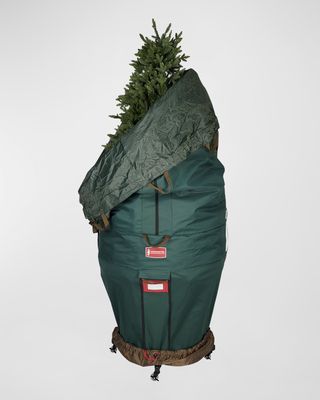 Large Girth Upright Christmas Tree Storage Bag With Rolling Stand