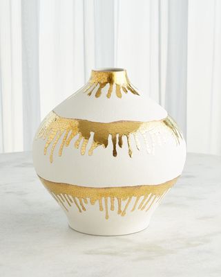 Large Nuove Vase - Gold Drips
