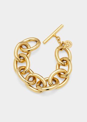 Large Oval Link Chain Toggle Bracelet