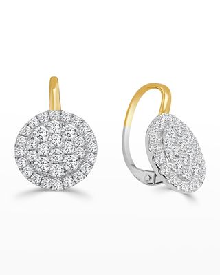 Large Round Firenze II Diamond Cluster Earrings