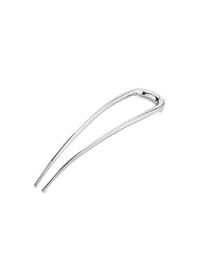 Large Sleek Silverplated Hair Pin