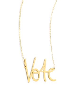 Large Vote Pendant Necklace