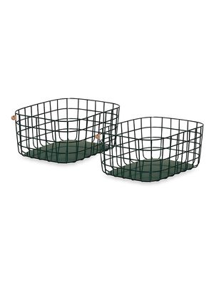 Large Wire Baskets - Dark Green - Dark Green