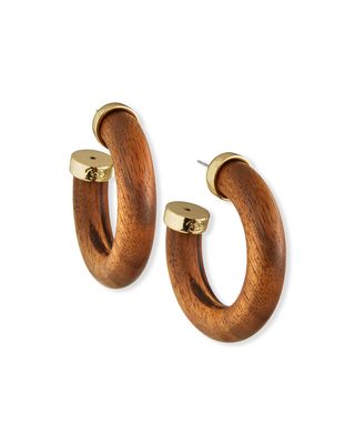 Large Wood Hoop Earrings