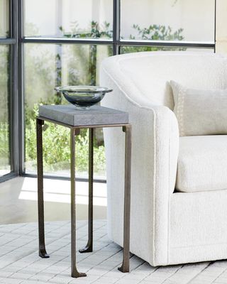 Large Zen Side Table with Flamed Granite Top