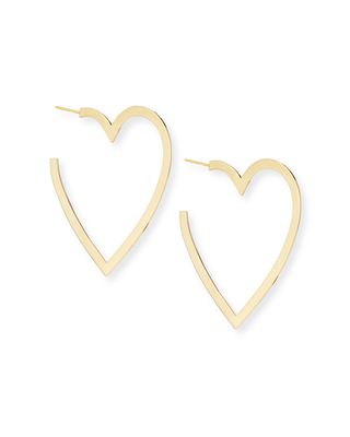Larissa Medium Heart-Hoop Earrings