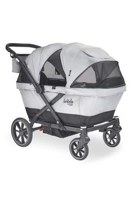 Larktale caravan Coupe Stroller Wagon Chassis with Canopies in Gray/Black