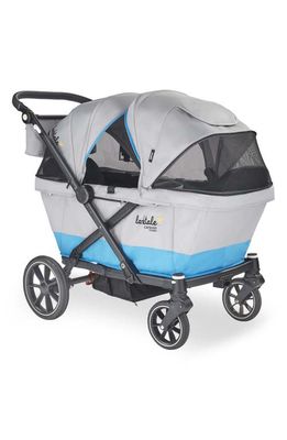 Larktale caravan Coupe Stroller Wagon Chassis with Canopies in Gray/Blue