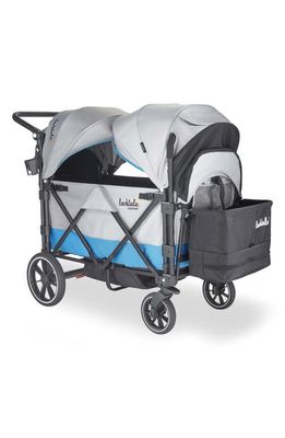Larktale caravan Stroller Wagon with Canopies in Gray/Blue