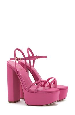 LARROUDE Annie Platform Sandal in Pink