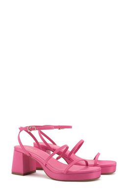 LARROUDE Gio Ankle Strap Sandal in Pink