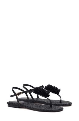 LARROUDE Marilyn Strappy Sandal in Black