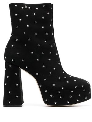 Larroude star-studded ankle boots - Black