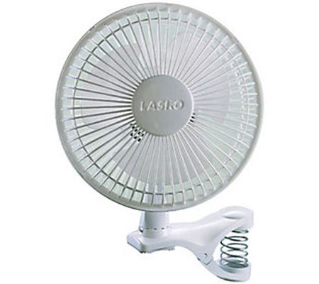 Lasko 6" 2-Speed Clip Fan - White
