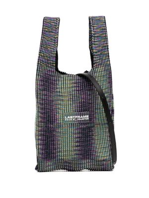 LASTFRAME ribbed-knit tie-dye shoulder bag - Multicolour