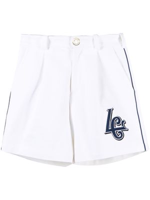 Late Checkout Baseball tailored shorts - White