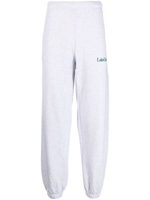 Late Checkout embroidered-logo track pants - Grey