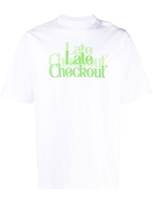 Late Checkout White Double Trouble Short Sleeve T-shirt