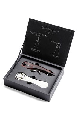 L'Atelier du Vin Oeno Collection 4 Sommelier 's Gift Box in Chrome Silver