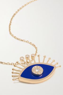 L'Atelier Nawbar - 18-karat Gold Lapis Lazuli And Diamond Necklace - Blue