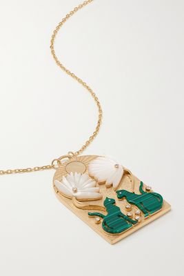 L'Atelier Nawbar - Al Hawa 18-karat Gold Multi-stone Necklace - one size