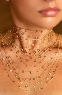 L'Atelier Nawbar Heart Charm Choker Necklace in Gold 