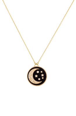 L'Atelier Nawbar Mini Moonlight Pendant Necklace in Onyx