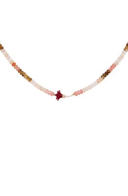 L'Atelier Nawbar Psychadeliah Beaded Necklace in Multi Pink