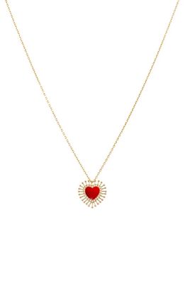 L'Atelier Nawbar Spike Heart Pendant Necklace in Gold 