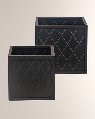 Lattice Outdoor 2-Pack Planter Boxes, 18" and 24"