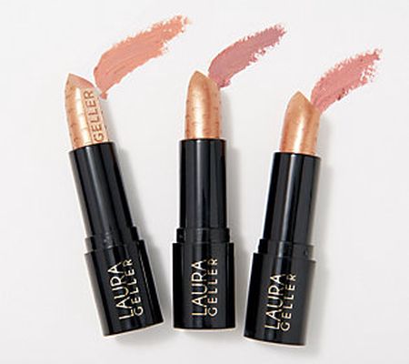 Laura Geller Gorgeous in Gold 3-Piece LipstickCollection