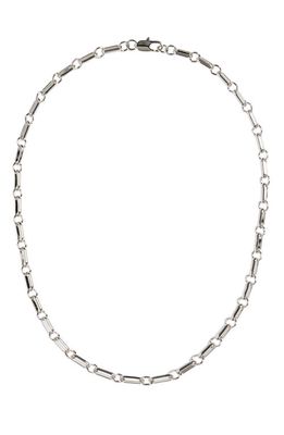 Laura Lombardi Bar Chain Necklace in Silver