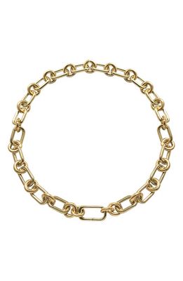 Laura Lombardi Cresca Chain Necklace in Brass