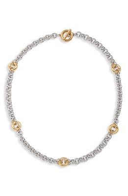 Laura Lombardi Fillia Two-Tone Station Necklace in Two Tone 