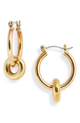 Laura Lombardi Isola Hoop Earrings in Brass